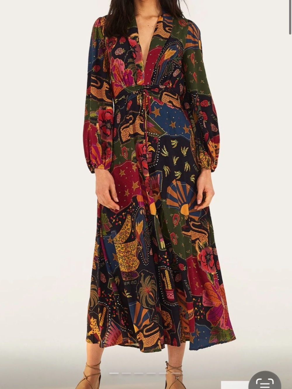 FARM Rio Beleza Mix Midi Dress